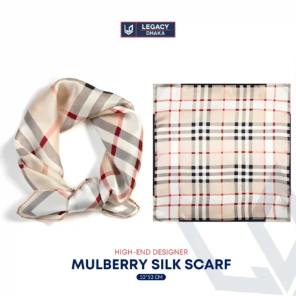 Beige Plaid Scarf